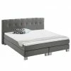 Fredriks Boxspringbett Royal Night - inkl. Topper - Rauchgrau - 200 x 200cm - Kein Bettkasten