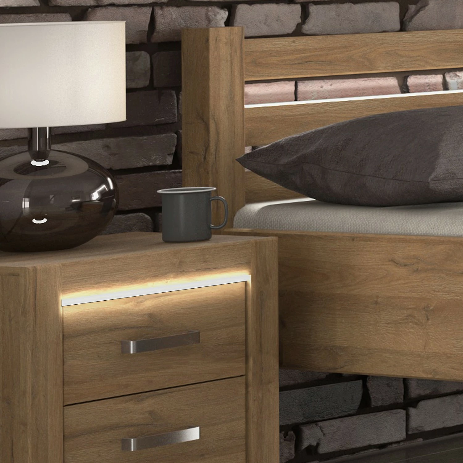 Loftscape Nachtkommode Skalavik - Braun – Bild 4