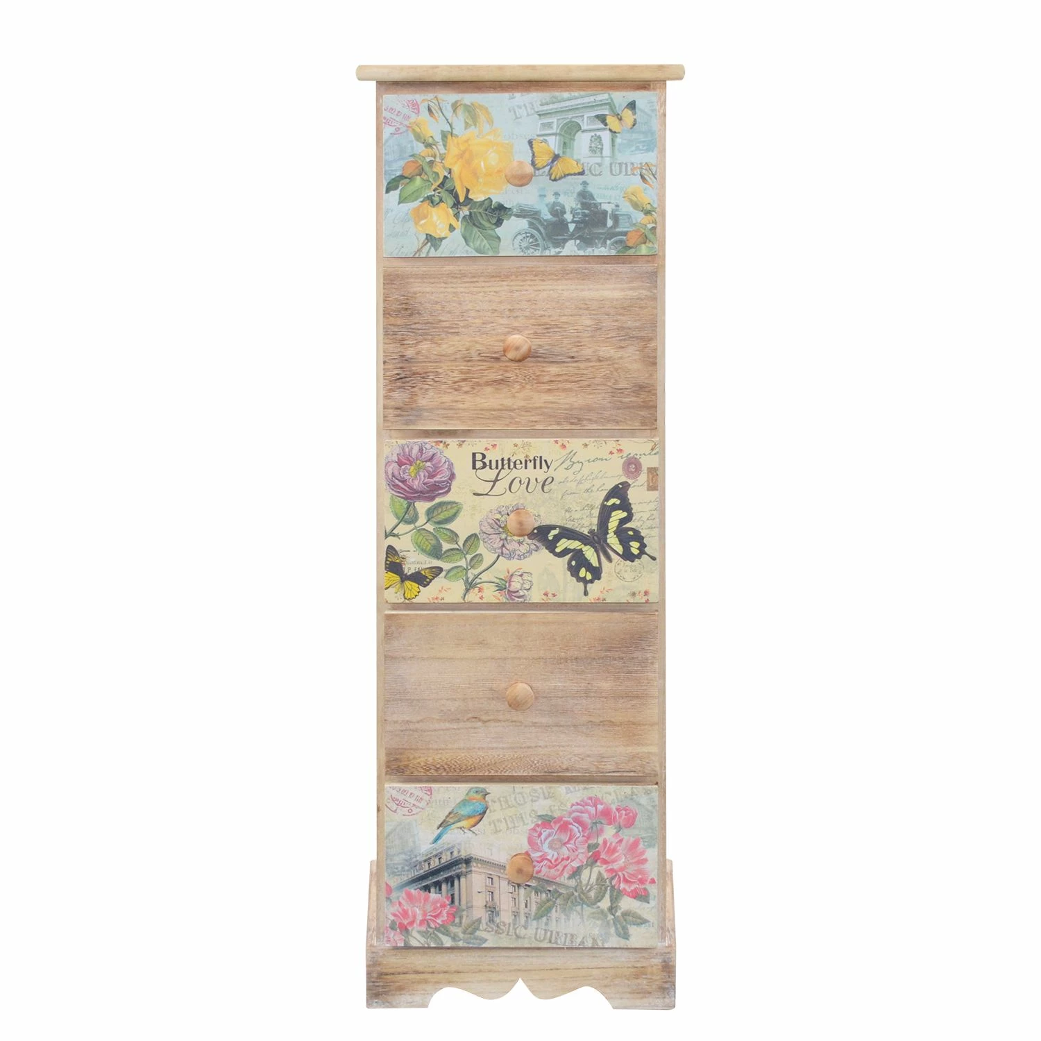 Ridgevalley Kommode Skjern - Paulownia teilmassiv - Warmes Beige - Höhe: 95 cm – Bild 2