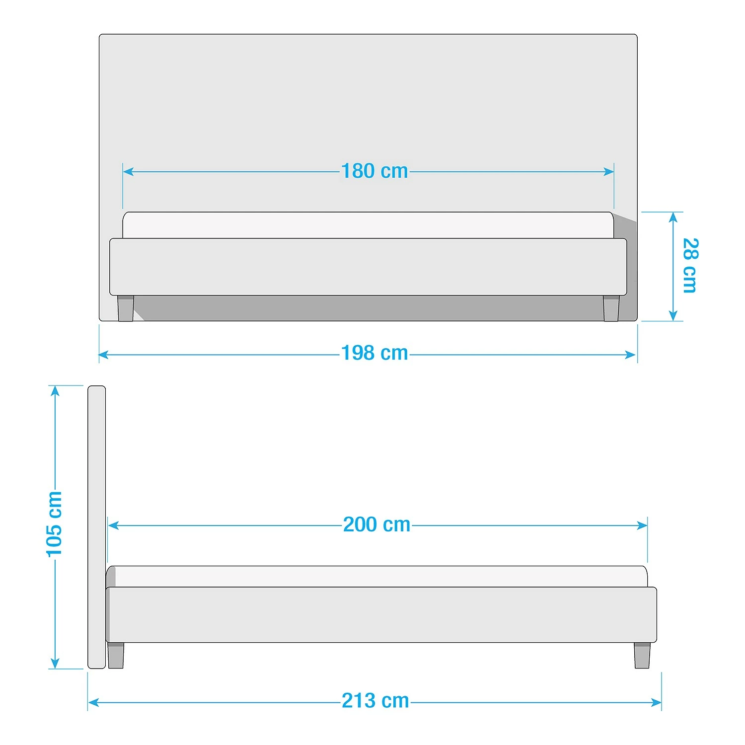 Norrwood Polsterbett Skann - Kies - 180 x 200cm – Bild 6