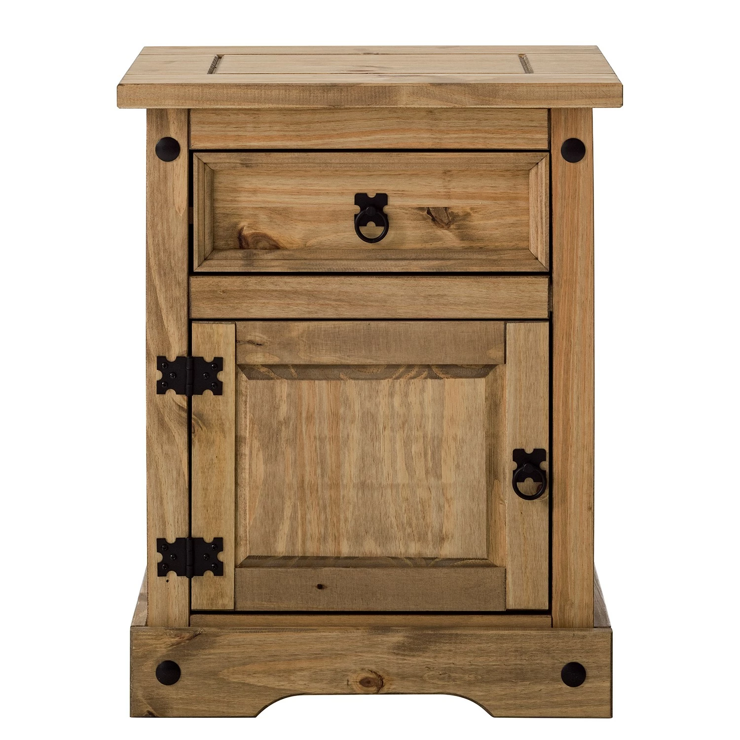 Maison Belfort Nachtkommode Finca Rustica - Kiefer massiv - Kiefer Natur – Bild 3