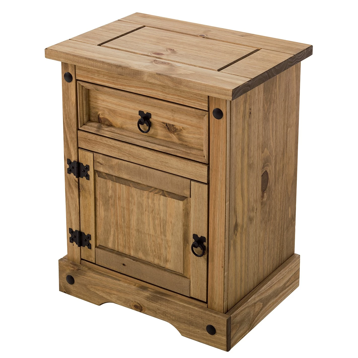 Maison Belfort Nachtkommode Finca Rustica - Kiefer massiv - Kiefer Natur – Bild 5