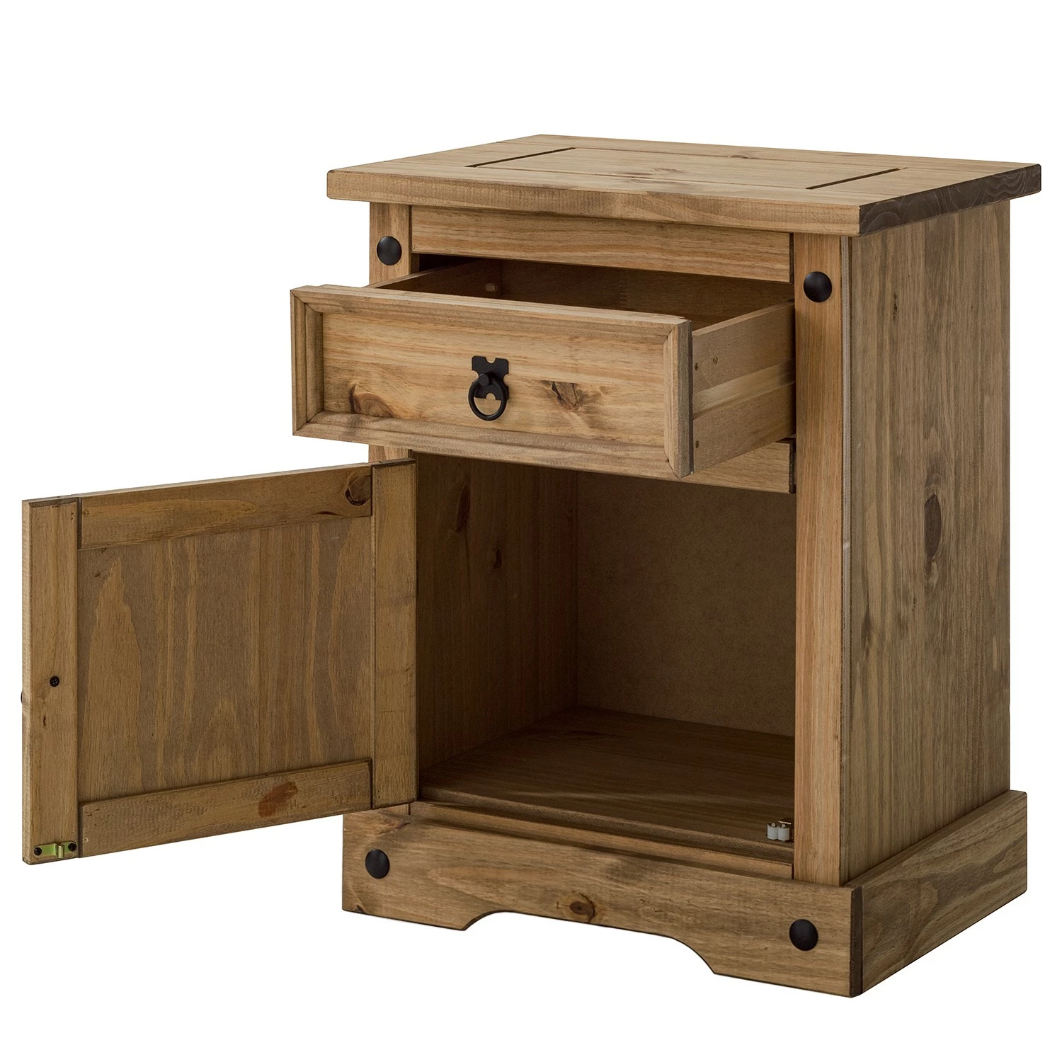 Maison Belfort Nachtkommode Finca Rustica - Kiefer massiv - Kiefer Natur – Bild 6