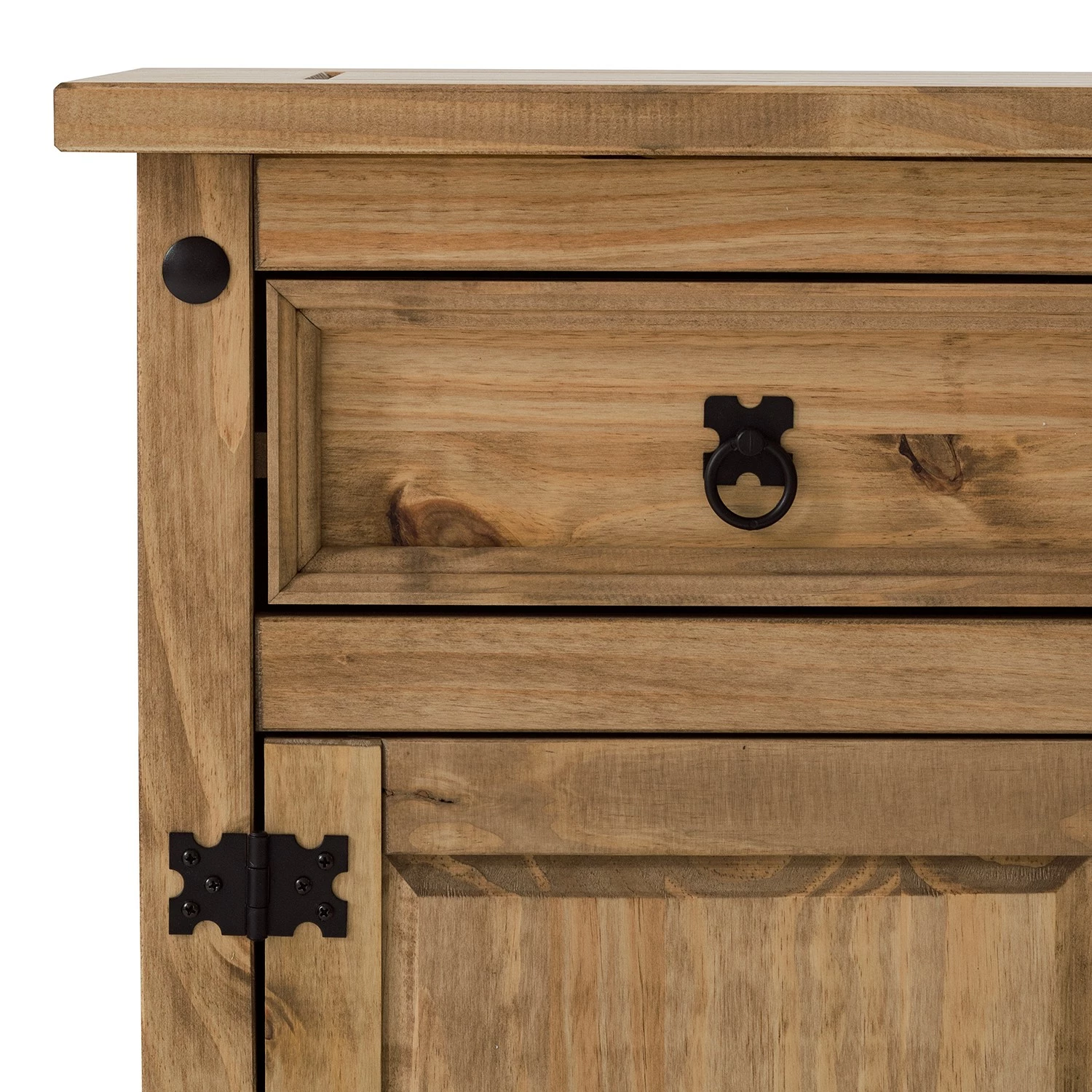 Maison Belfort Nachtkommode Finca Rustica - Kiefer massiv - Kiefer Natur – Bild 8