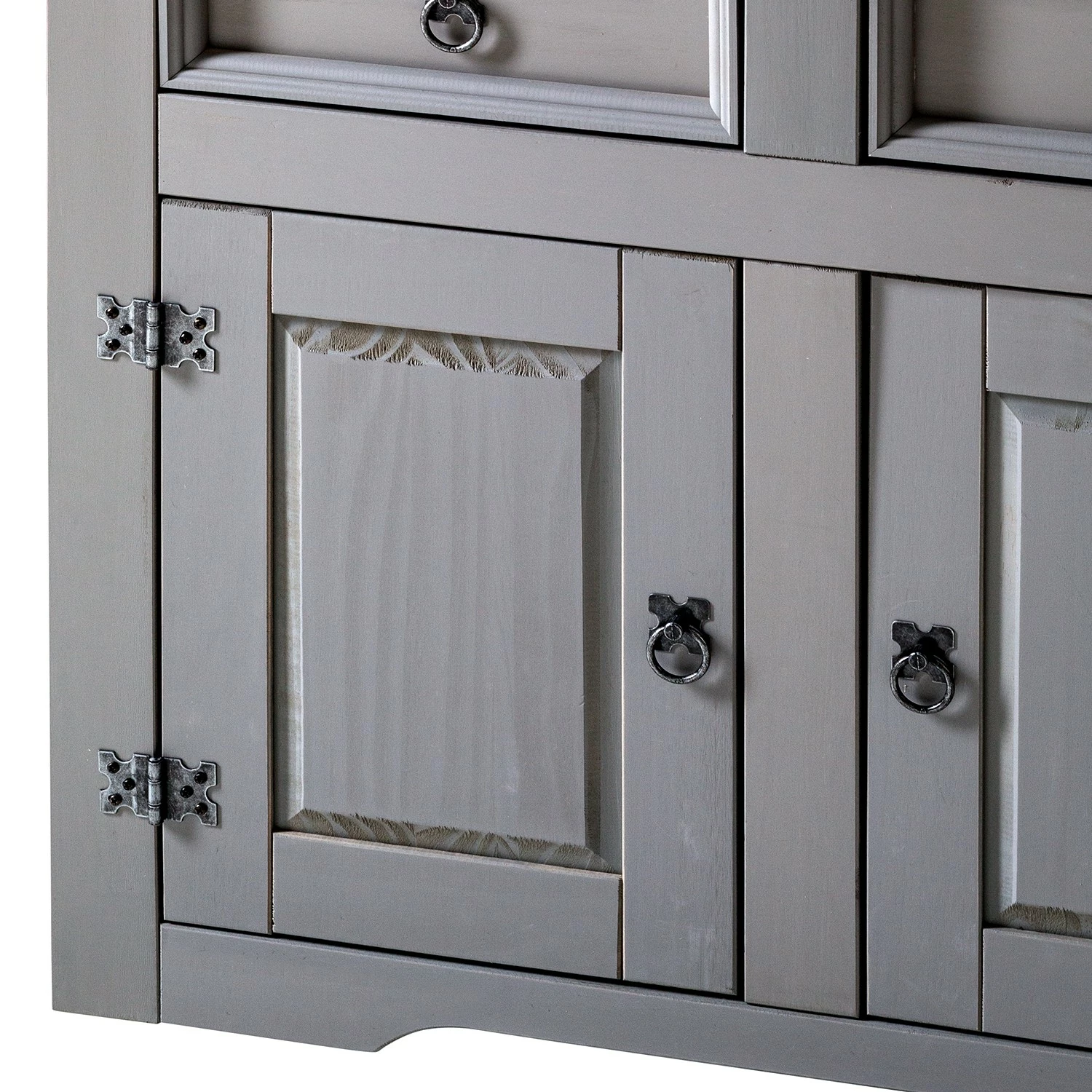 Maison Belfort Kommode Finca Rustica I - Kiefer massiv - Kiefer Grau – Bild 11