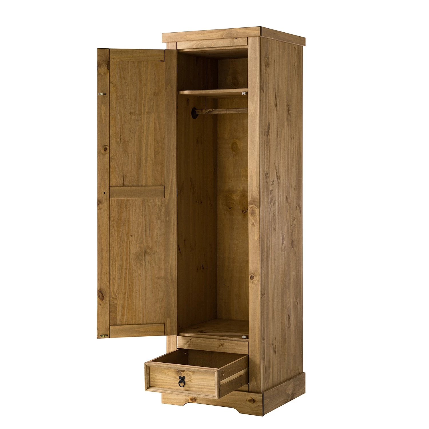 Maison Belfort Garderobenschrank Finca Rustica - Kiefer massiv - Kiefer Natur – Bild 5