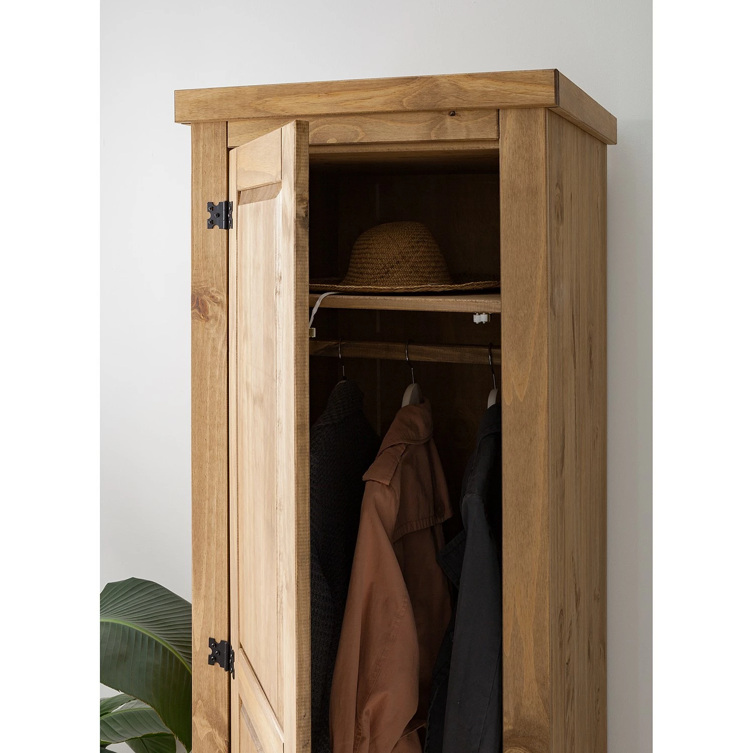 Maison Belfort Garderobenschrank Finca Rustica - Kiefer massiv - Kiefer Natur – Bild 8