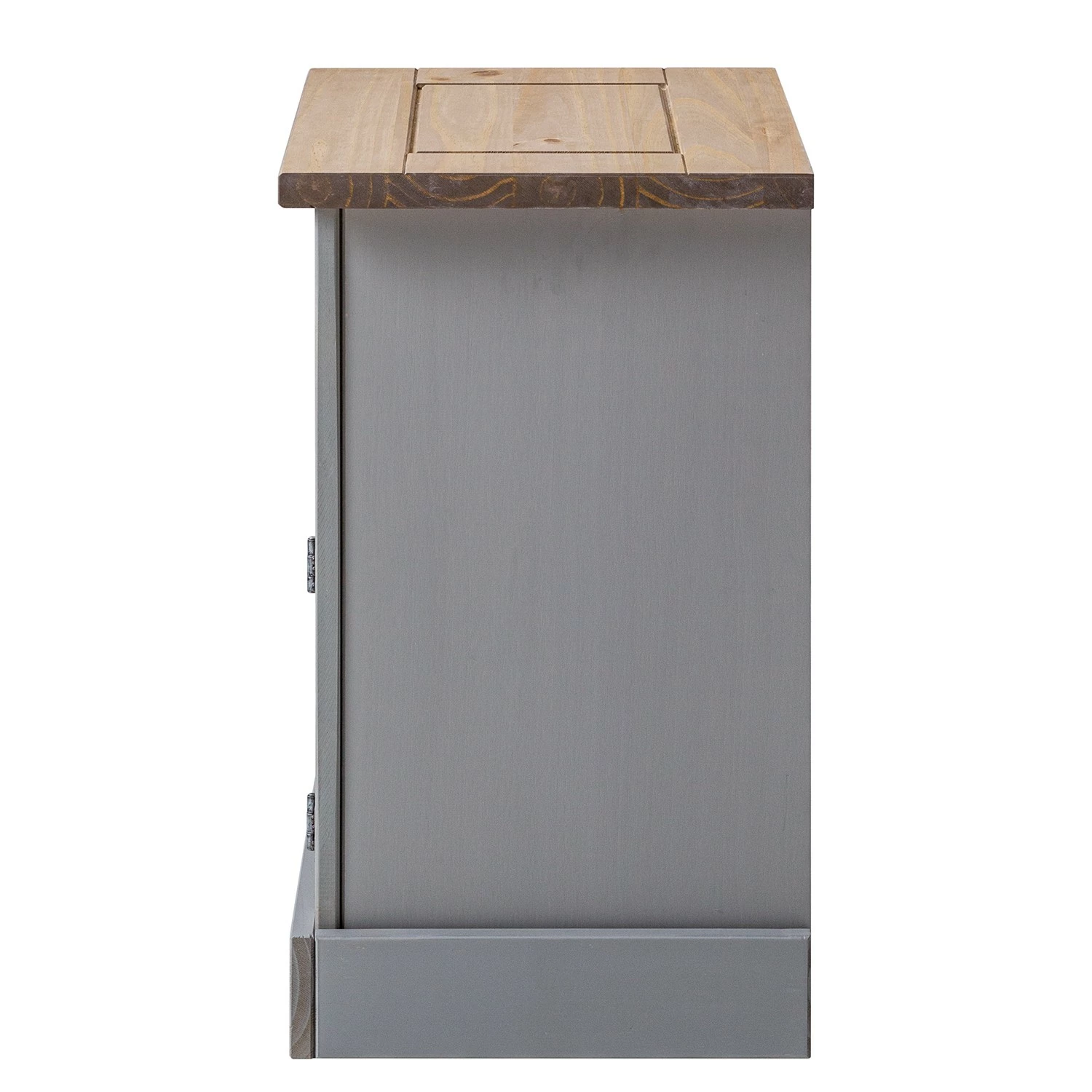 Maison Belfort Nachtkommode Finca Rustica - Kiefer massiv - Kiefer Grau – Bild 4