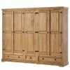 Maison Belfort Drehtürenschrank Finca Rustica II - Kiefer massiv - Kiefer Natur - Breite: 243 cm