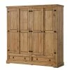Maison Belfort Drehtürenschrank Finca Rustica II - Kiefer massiv - Kiefer Natur - Breite: 194 cm
