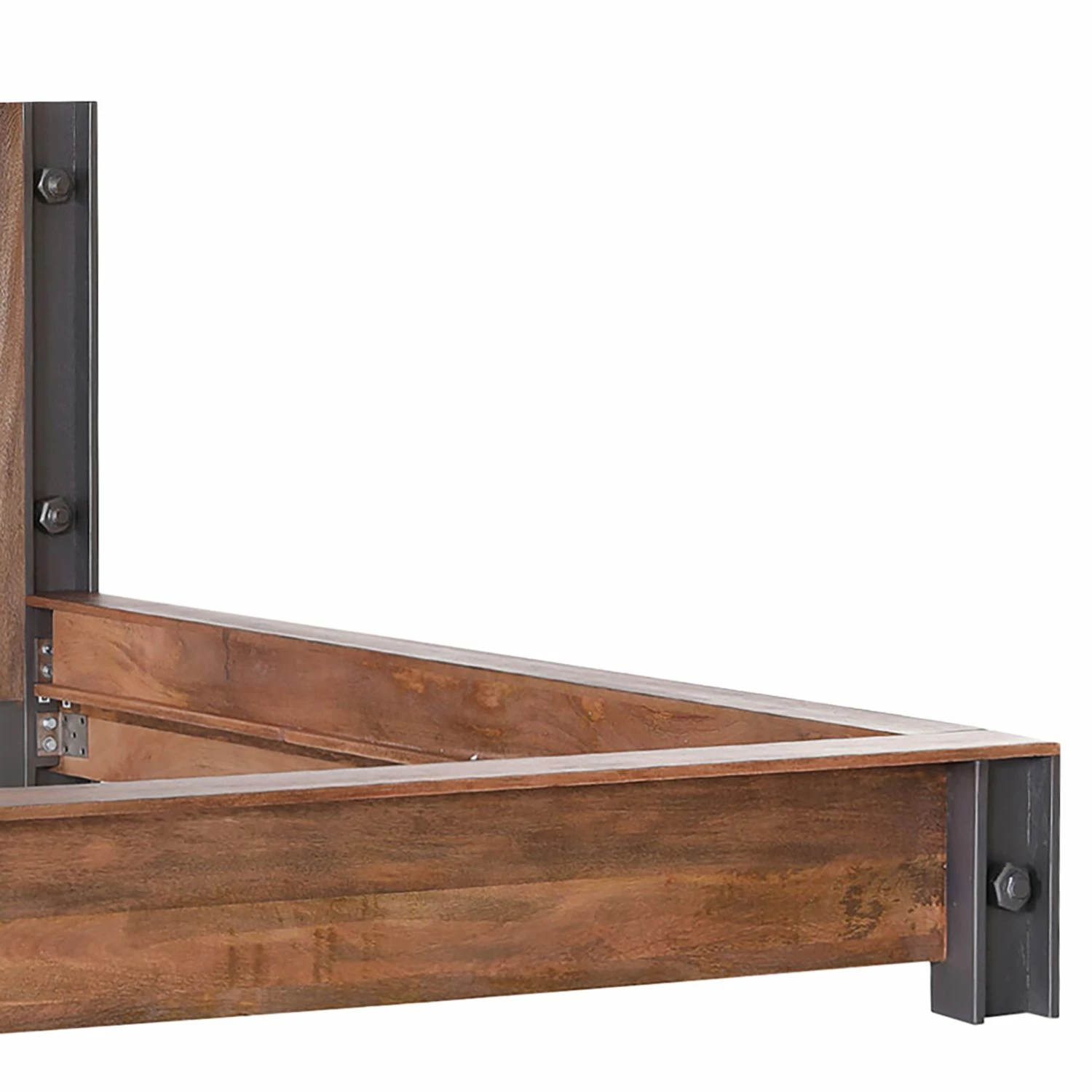 Red Living Massivholzbett Linx - Mango massiv - Mango / Stahl Dekor - 140 x 200cm – Bild 5