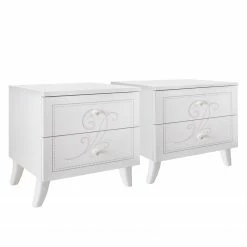 LC Spa Nachtkommode Kamenka (2er-Set) - Weiß