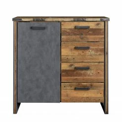 Trendteam Kommode Prime III - Altholz Pinie Dekor / Anthrazit