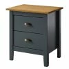 Maison Belfort Nachtkommode Rivery - Kiefer massiv - Anthrazit