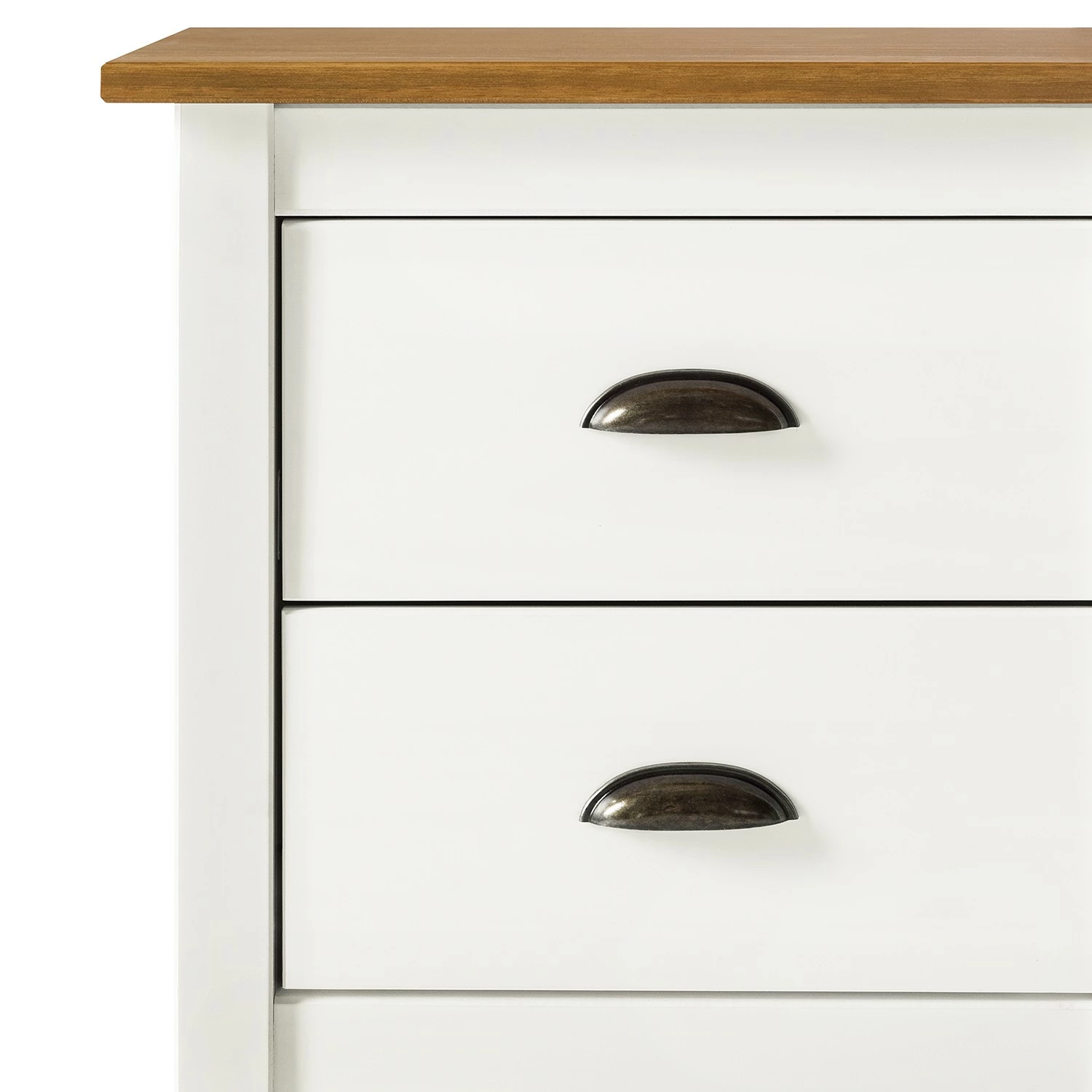 Maison Belfort Nachtkommode Rivery - Kiefer massiv - Weiß – Bild 9