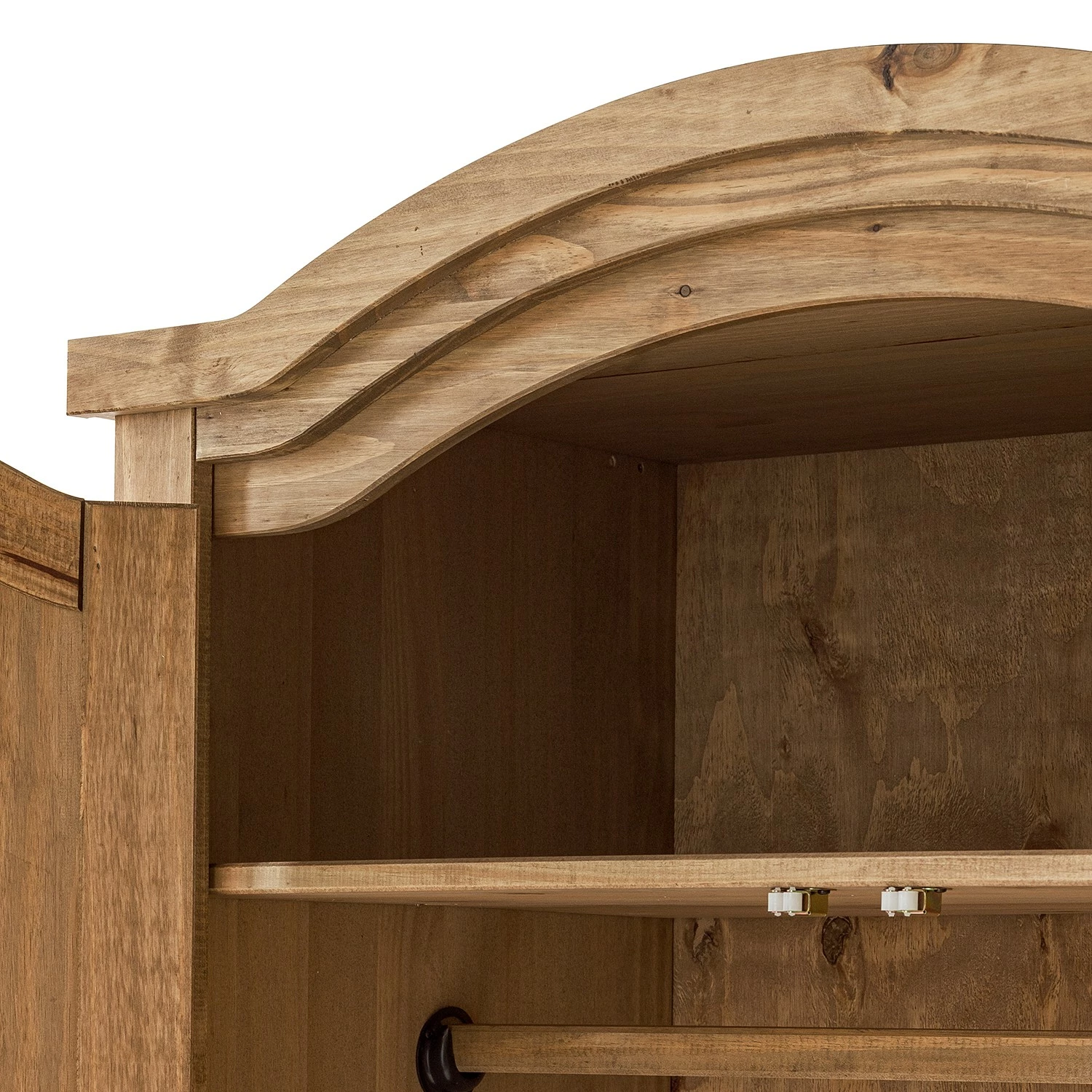 Maison Belfort Drehtürenschrank Finca Rustica I - Kiefer massiv - Kiefer Natur - Breite: 100 cm – Bild 8