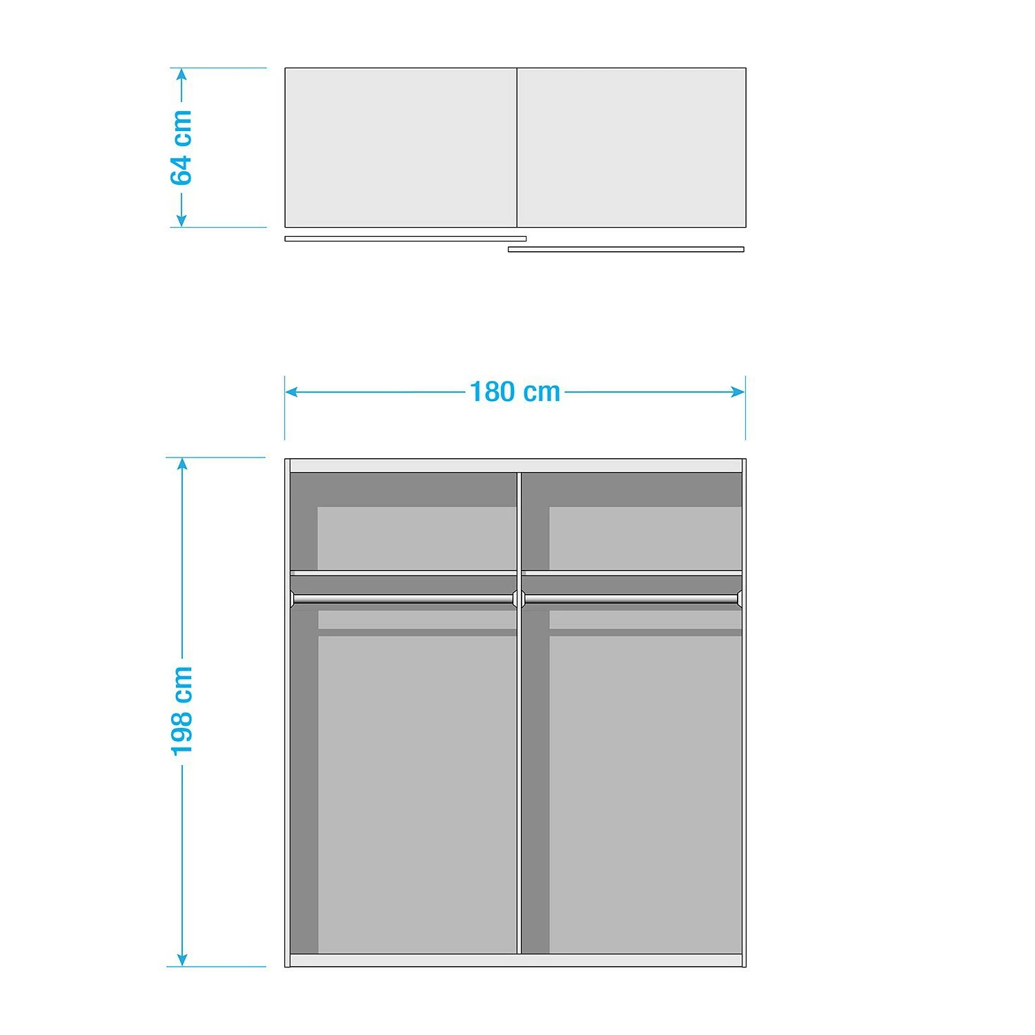 Wimex Schwebetürenschrank Dublin - Breite: 180 cm – Bild 5