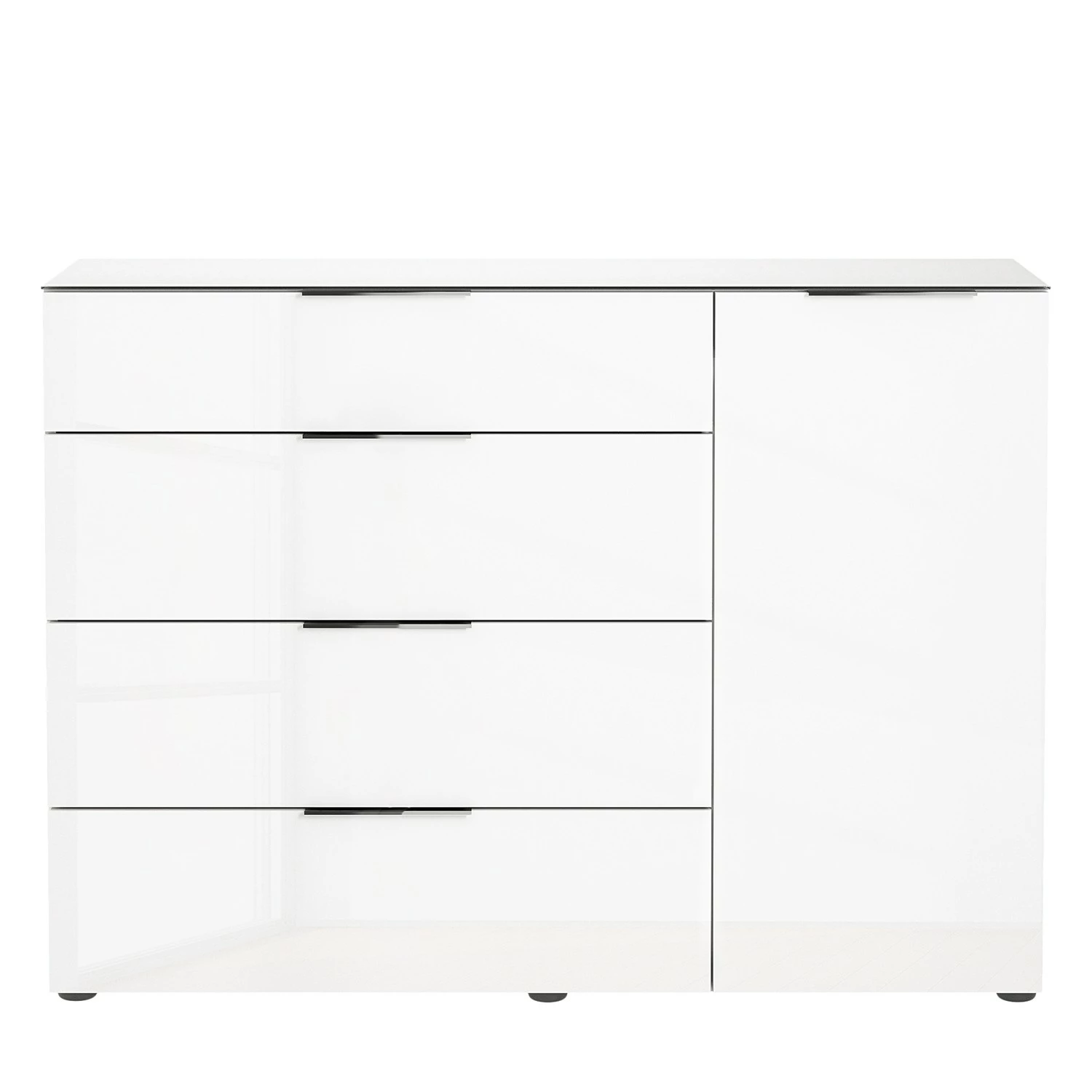 Maja Möbel Kommode Trend III - Glas - Weiß – Bild 2