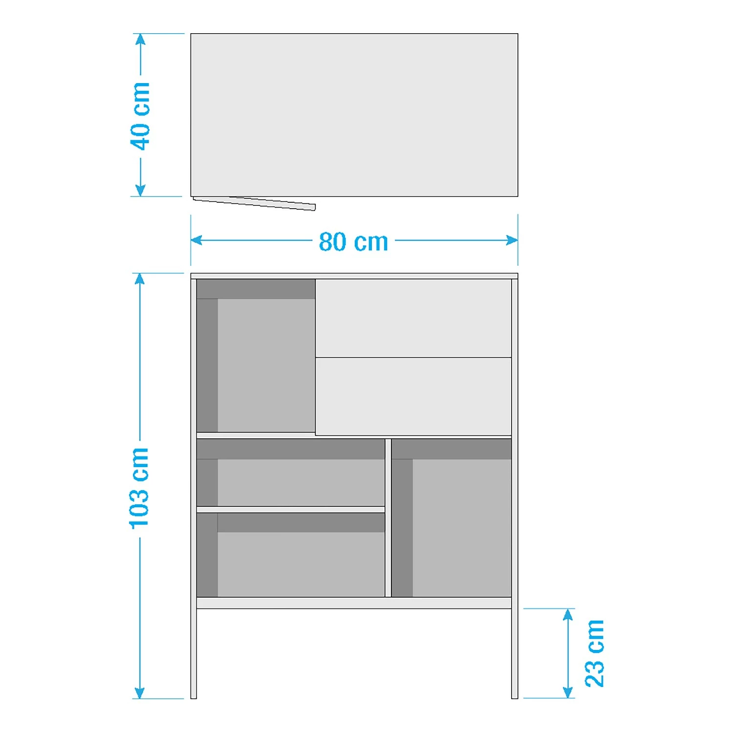 Red Living Kommode Coogee II - Wildeiche Dekor / Schwarz – Bild 10
