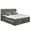 Loftscape Boxspringbett Bellwood - inkl. Kopfteil - Anthrazit - 160 x 200cm