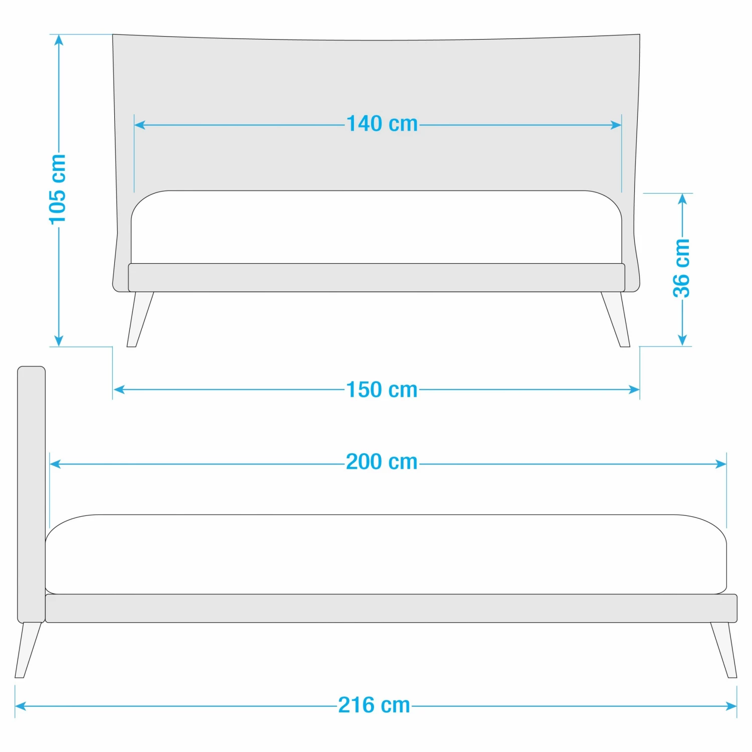 Neue Modular Boxspringpodest Imola II - ohne Matratze - 140 x 200cm – Bild 5