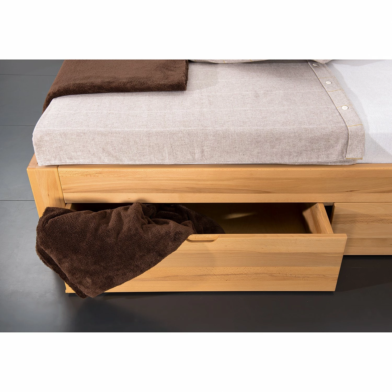 Neue Modular Massivholzbett Parma III - Massivholz Kernbuche - 160 x 200cm – Bild 7