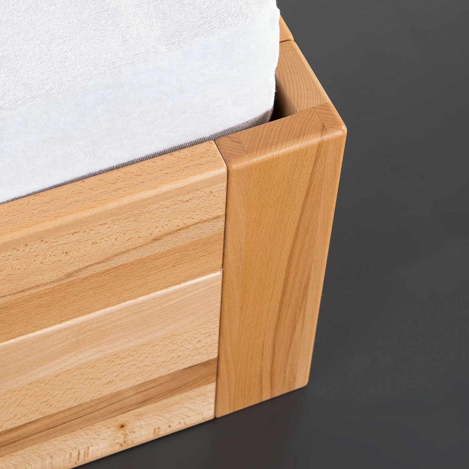 Neue Modular Massivholzbett Parma III - Massivholz Kernbuche - 160 x 200cm – Bild 10