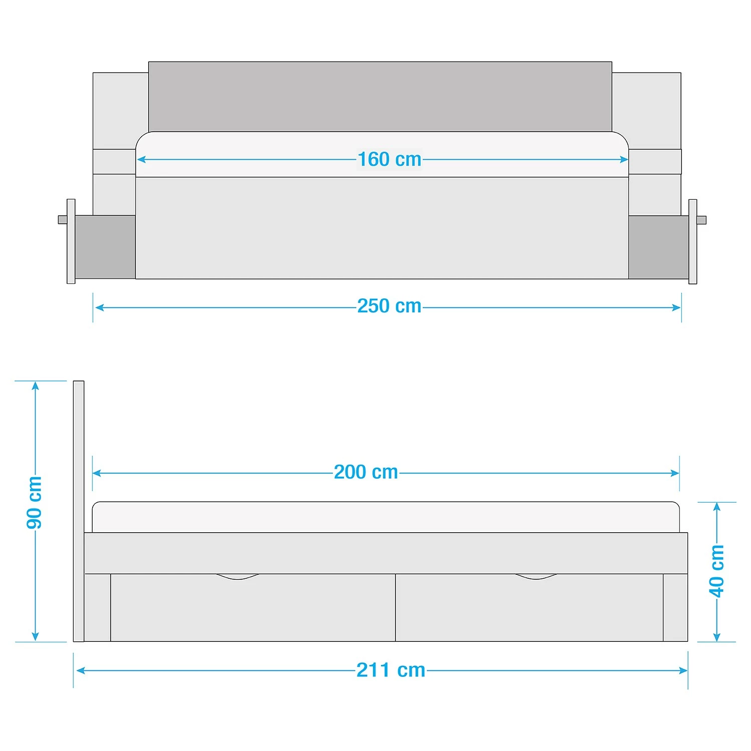 Neue Modular Massivholzbett Parma III - Massivholz Kernbuche - 160 x 200cm – Bild 11