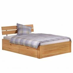 Neue Modular Massivholzbett Parma I - Massivholz Kernbuche - 140 x 200cm