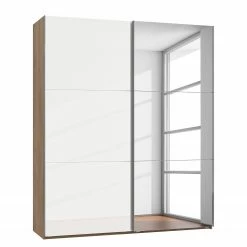 Fresh to go Schwebetürenschrank Level 36 D II - inkl. Spiegel - Höhe: 236 cm - Breite: 200 cm