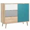 Norrwood Kommode Bibury II - Mehrfarbig / Eiche Sonoma Dekor