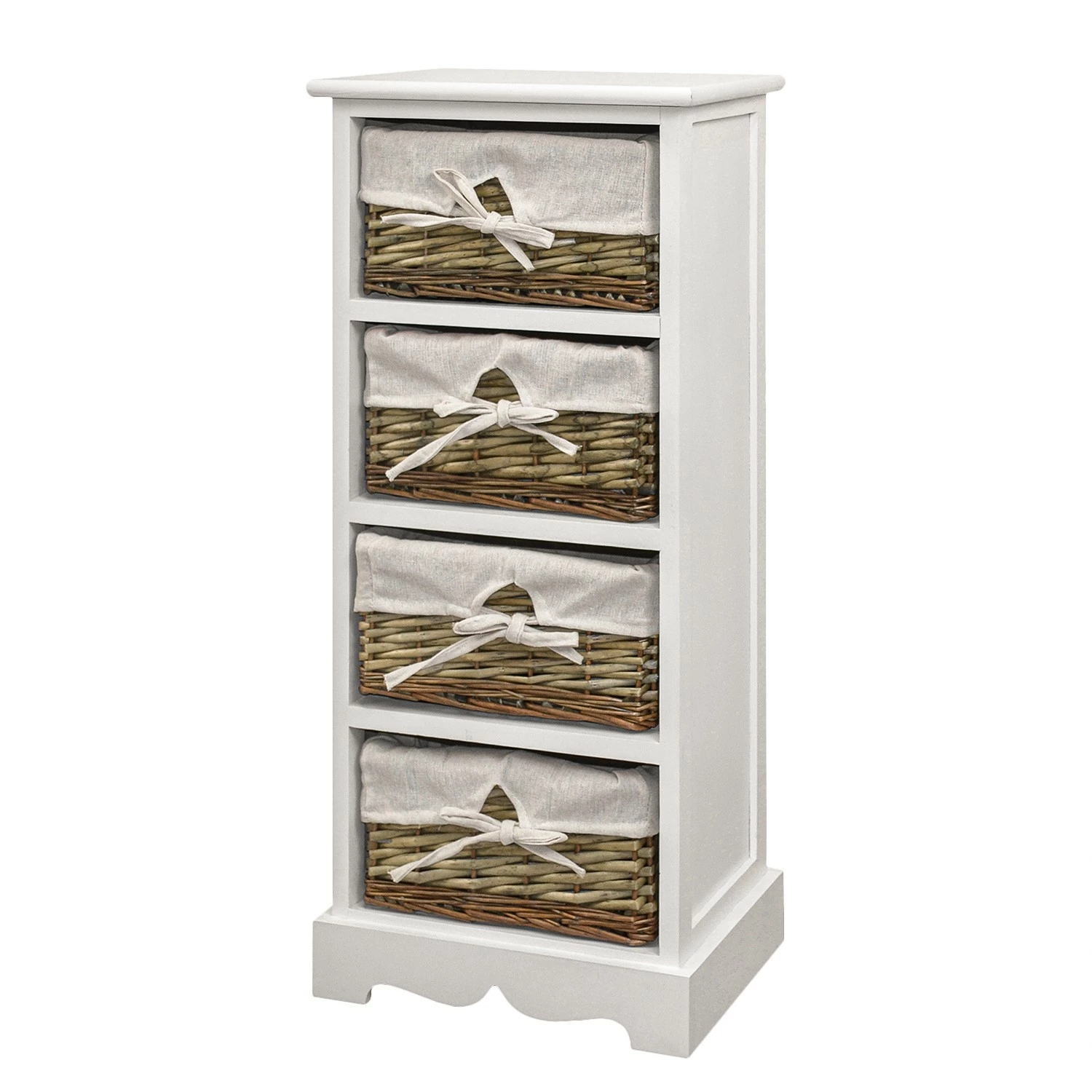 Ridgevalley Kommode Russy - Weiß / Hellbraun - 33 x 76 cm