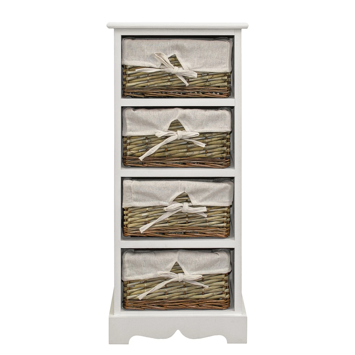 Ridgevalley Kommode Russy - Weiß / Hellbraun - 33 x 76 cm – Bild 2