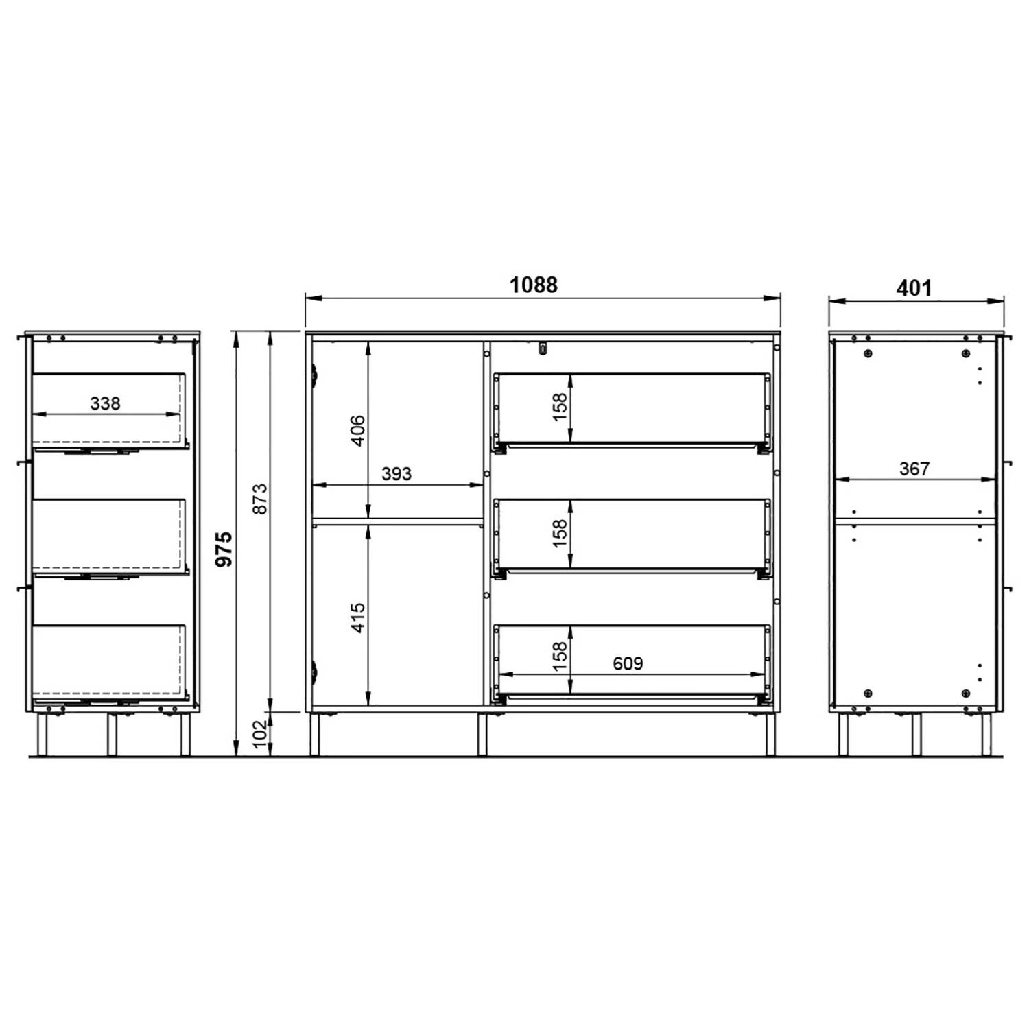 Germania Kommode California I - Kaschmir – Bild 9