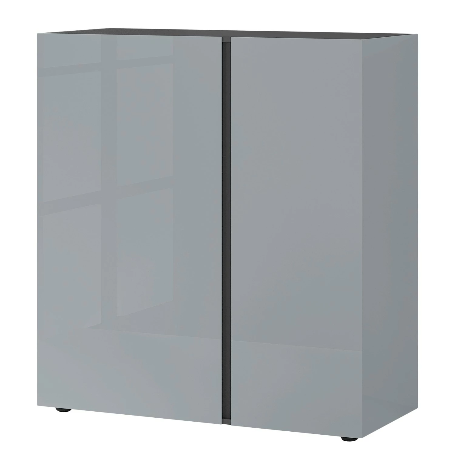 Germania Kommode Mesa I - Glas - Silbergrau / Graphit