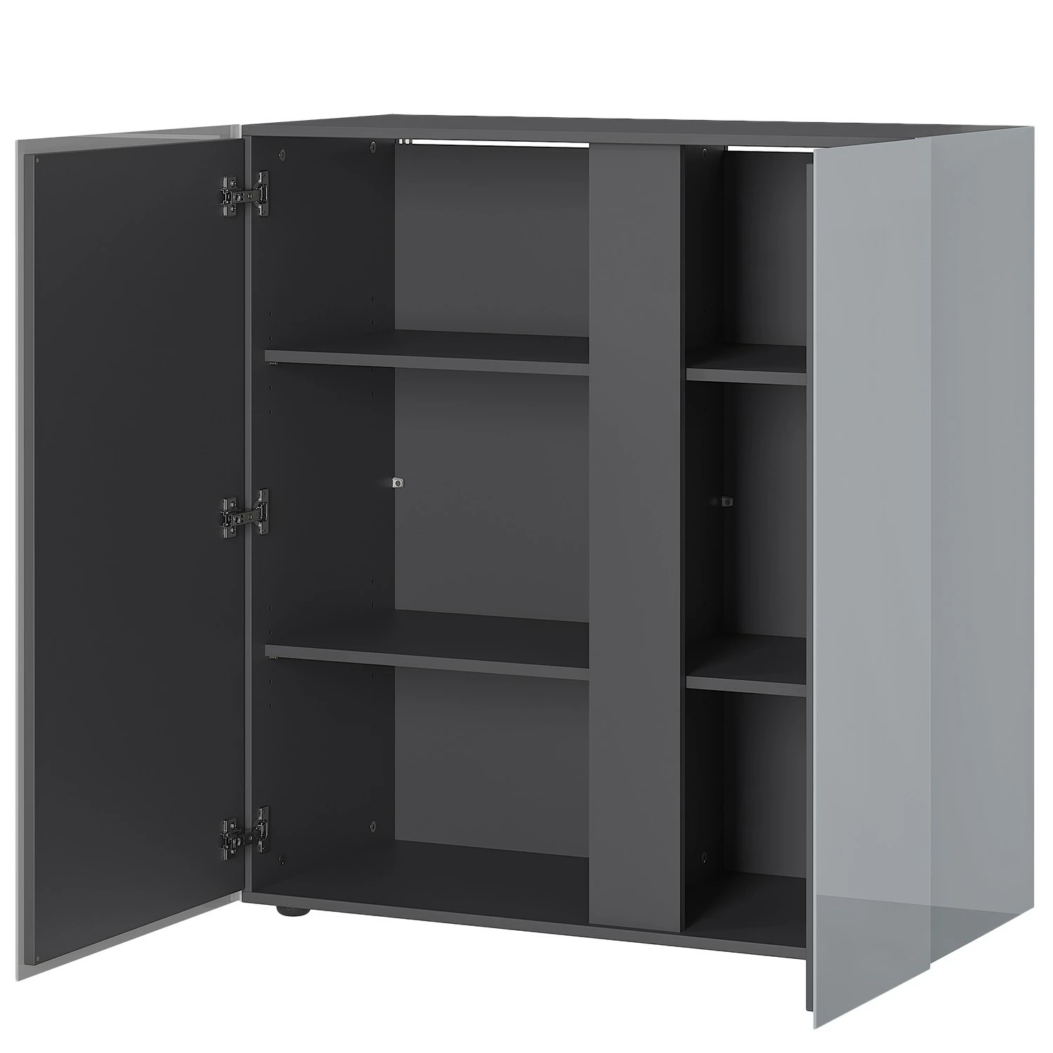 Germania Kommode Mesa I - Glas - Silbergrau / Graphit – Bild 4