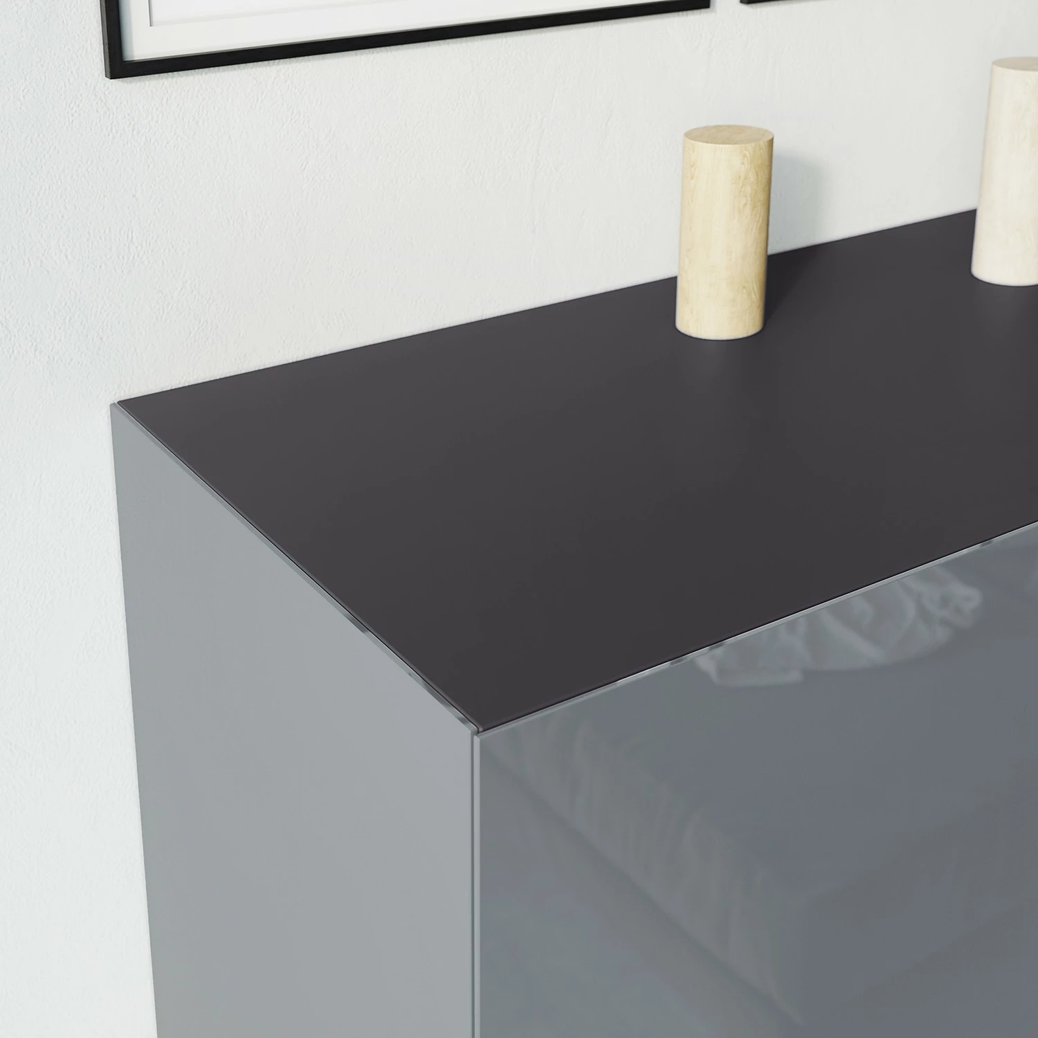 Germania Kommode Mesa I - Glas - Silbergrau / Graphit – Bild 5