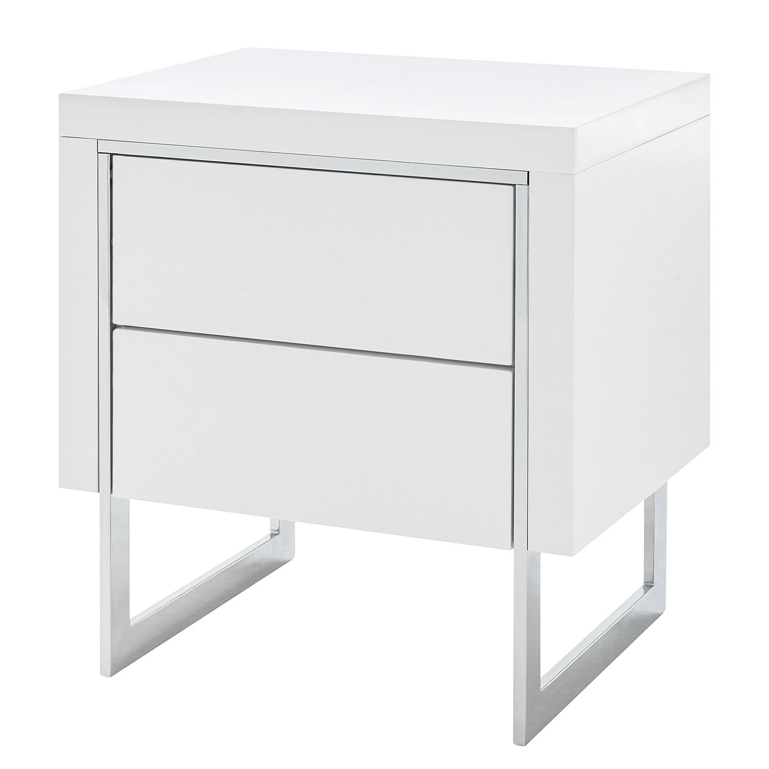 Fredriks Nachtkommode Bell Hill - Alpinweiß / Silber - 2