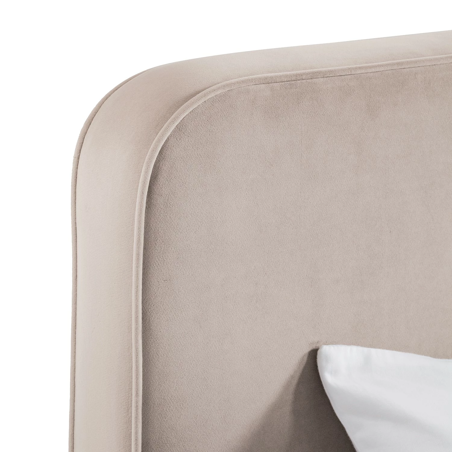 Mørteens Polsterbett Karelia II - Samt Ravi: Beige - 180 x 200cm - Ohne Stauraum – Bild 10