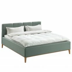 Mørteens Polsterbett Kaarina - Strukturstoff Mali: Mint - 180 x 200cm - Ohne Stauraum