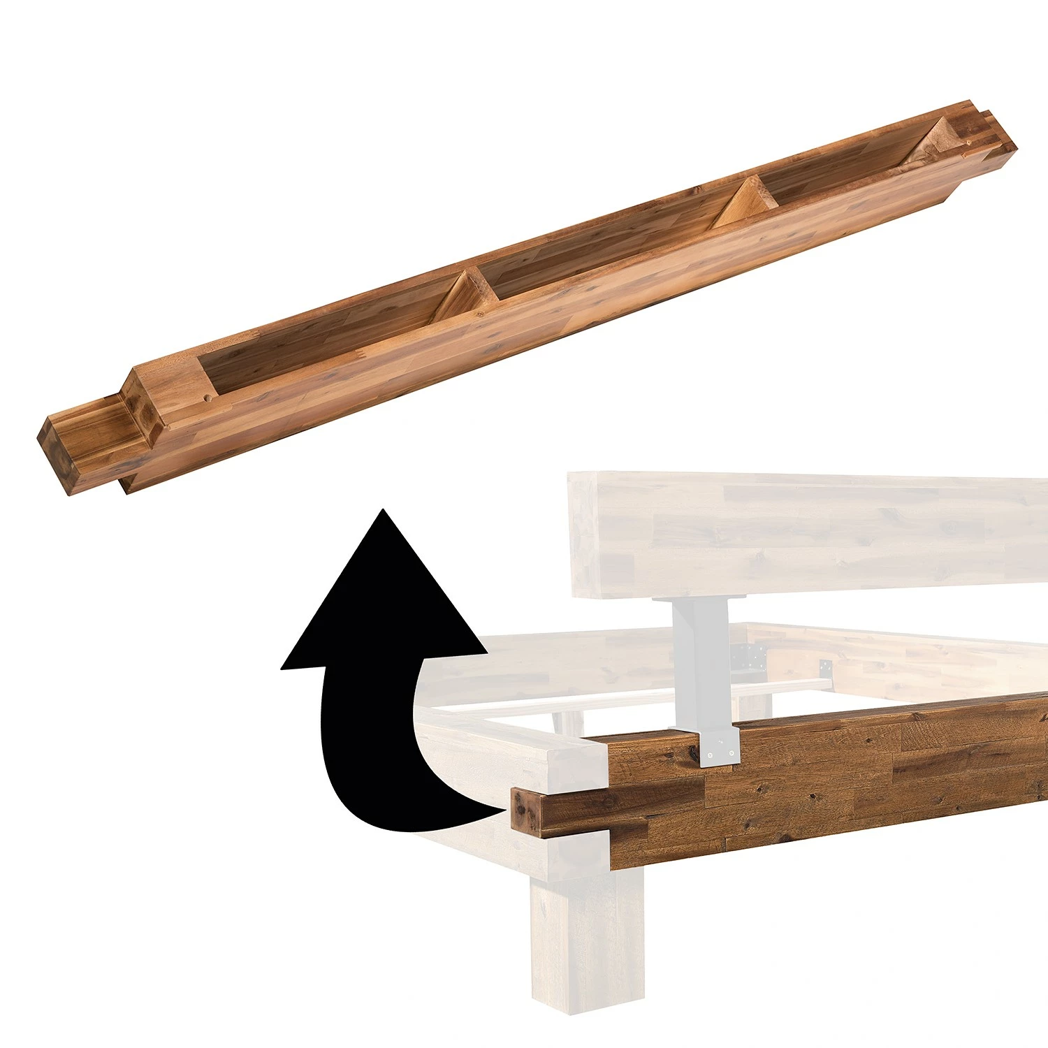 Neue Modular Bett Gremio I - mit Kopfteil ohne Dekoration - 180 x 200cm – Bild 8