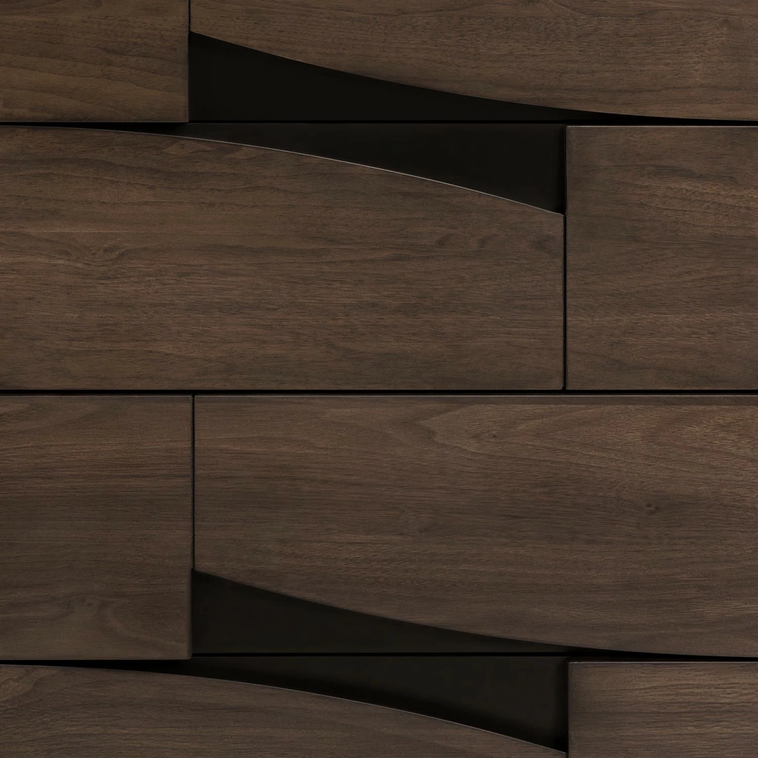 Red Living Kommode Kluuvi II - Echtholzfurnier - Walnuss / Schwarz – Bild 9