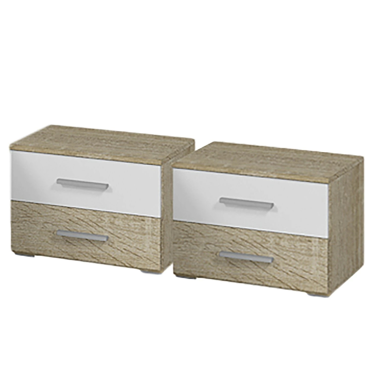 Mooved Bettanlage Richford - Weiß / Eiche Sonoma - 160 x 200cm – Bild 3