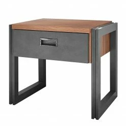 Ars manufacti Nachtkommode Marton - Eiche Stirling Dekor / Anthrazit