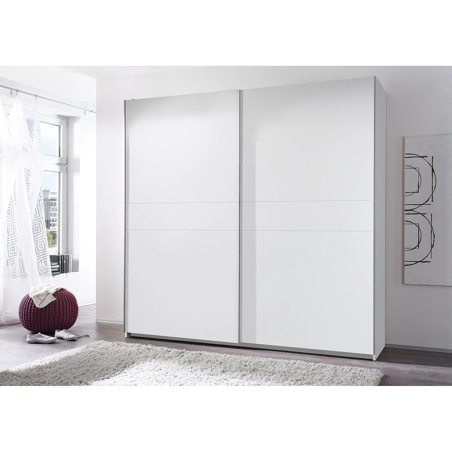 Loftscape Schwebetürenschrank Portville - Weiß – Bild 2