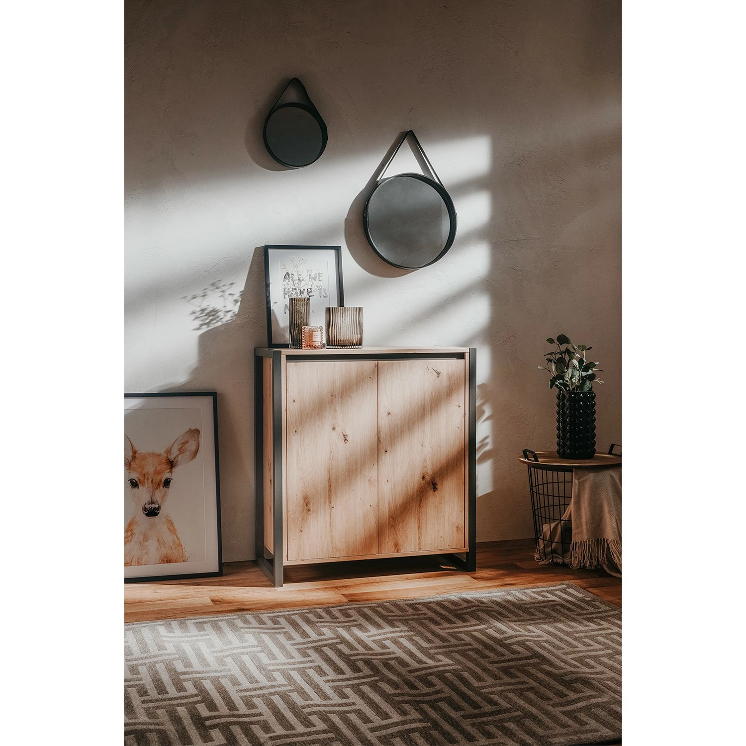 Red Living Kommode Denville I - Eiche Artisan Dekor / Anthrazit – Bild 2