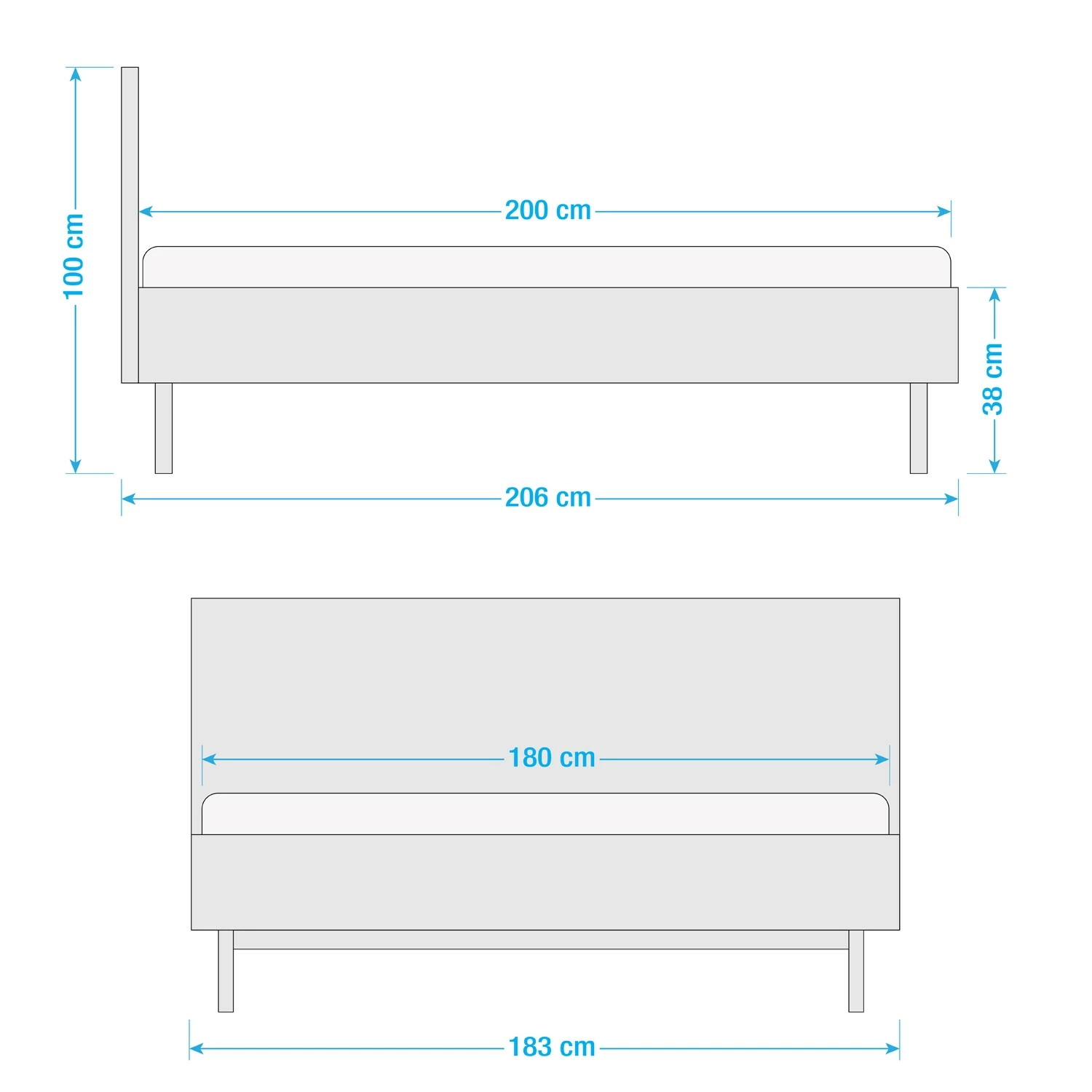 Studio Copenhagen Bettgestell Xavi - Echtholzfurnier - Eiche / Eiche Schwarz – Bild 12