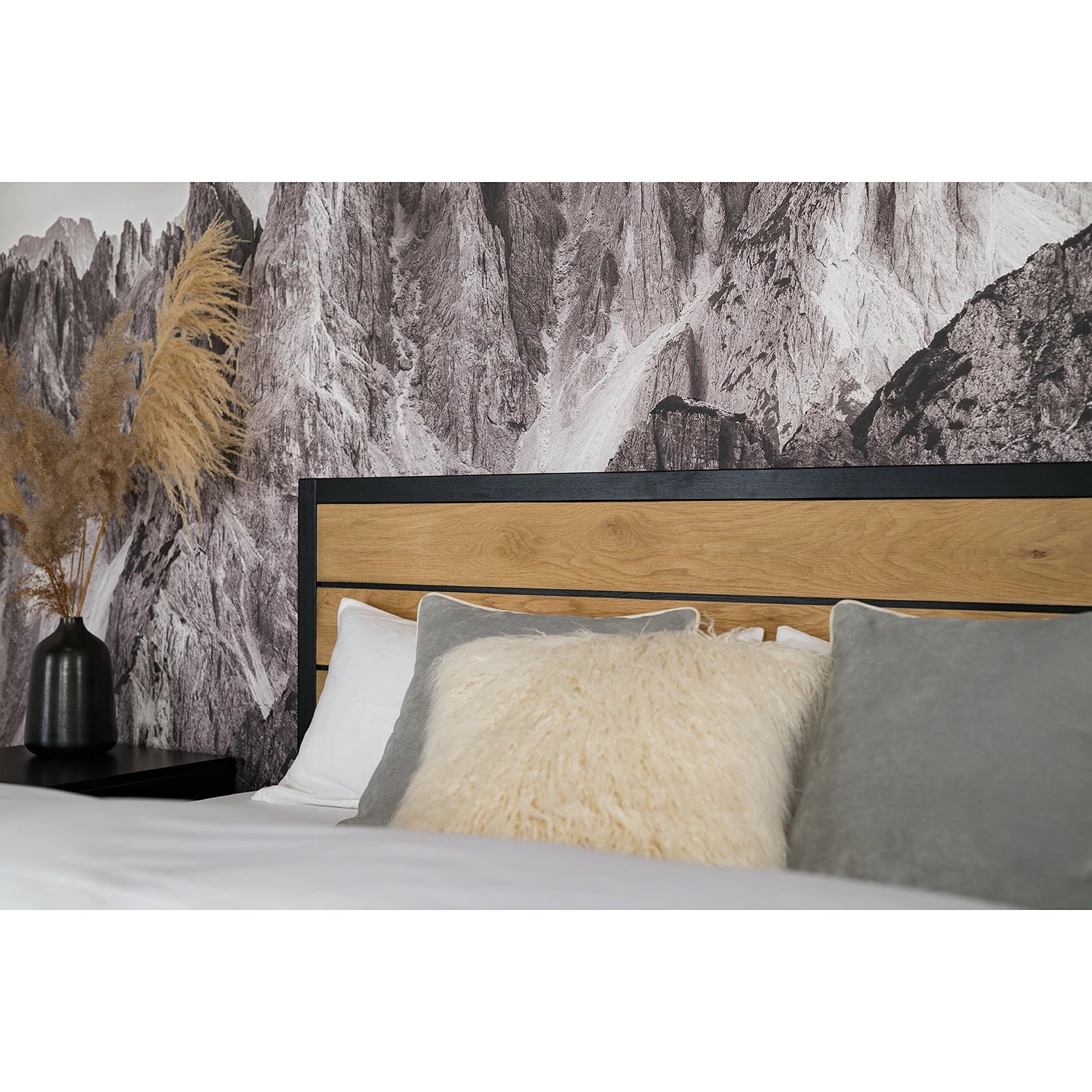 Studio Copenhagen Bettgestell Xavi - Echtholzfurnier - Eiche / Eiche Schwarz – Bild 2