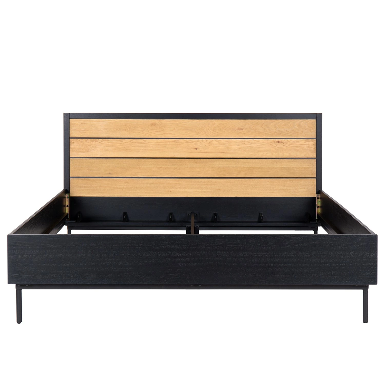Studio Copenhagen Bettgestell Xavi - Echtholzfurnier - Eiche / Eiche Schwarz – Bild 5