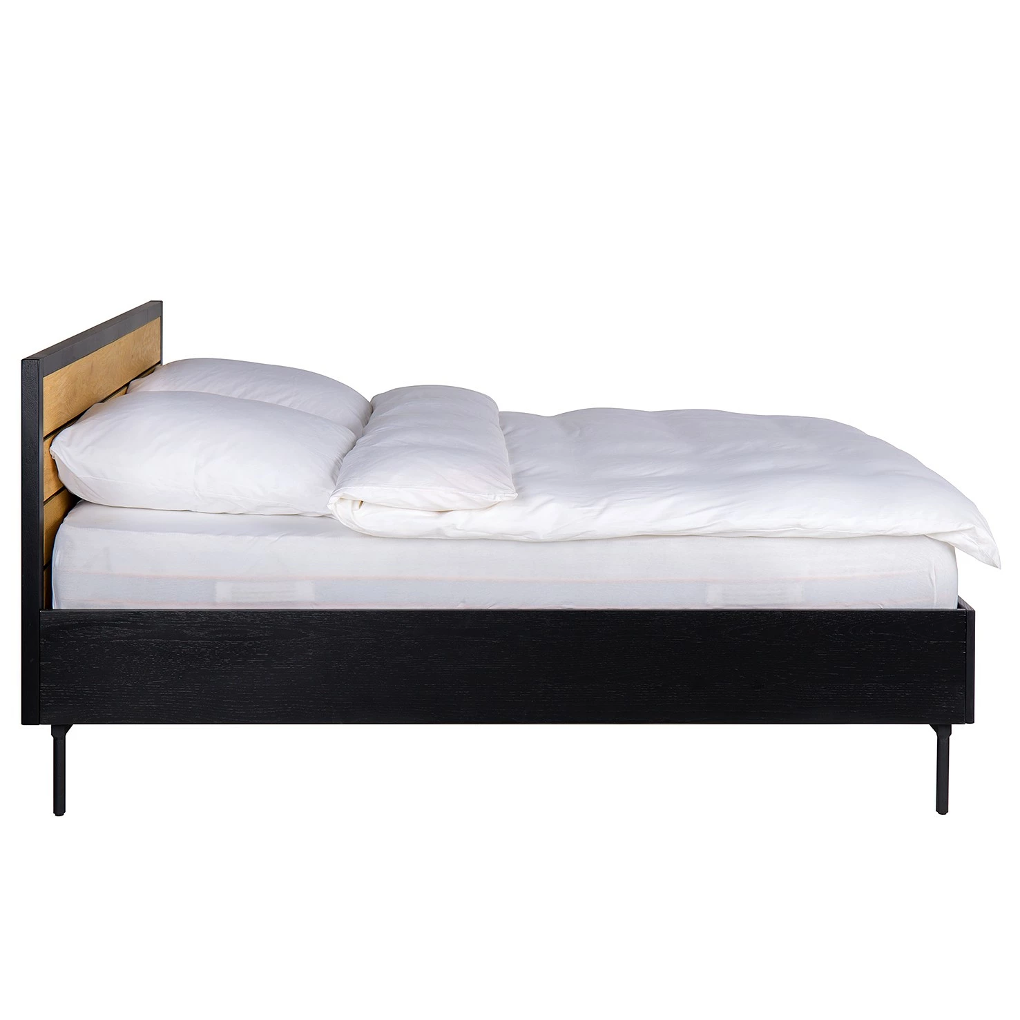 Studio Copenhagen Bettgestell Xavi - Echtholzfurnier - Eiche / Eiche Schwarz – Bild 7